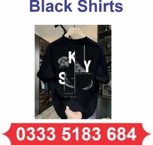 Round Neck Black T-Shirt